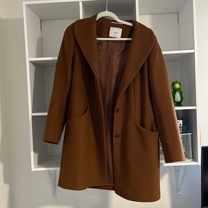 Aritzia Cocoon Coat in Cigar